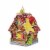 Huras Cotton Candy Gingerbread House Glass Ornament Candy Cane Gum Drop S748a Perspective: top