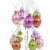 Easter Easter Tree W/Ornaments Set Glass Glitter Accents Ea16280 Dots/Stripes Perspective: top