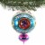 Sbk Gifts Holiday Floral Teal Triple Reflector Ornament Teardrop Christmas Sbk221106 Perspective: top