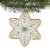 Holiday Ornament Gingerbread Snowflake Christmas Cookie Icing 134868 Gold Perspective: top