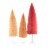 Christmas Rose Rainbow Trees Plastic Bottle Brush Set Of 3 Ms6639ro Perspective: top