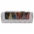 Christmas Rainbow Trees Set/12 Small Br Plastic Mulitcolor Bottle Brush Ms436s Perspective: top