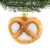 Holiday Ornament Pretzel Glass Ornament Salted Snack Food Go571 Perspective: top