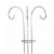 Christmas Silver 3 Ornament Wall Stand Metal 3 Hooks Flat Back Displayer Bb474s Perspective: top