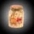 Stony Creek Hollyhocks Lit Jar With Bow Flowers Electric Mother's Day Llh2272 Yellow Perspective: top
