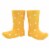 Home Decor Rain Boot Bud Vase Dolomite Wellies Polka Dots A5227 Yellow Perspective: top