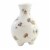 Home Decor Cottage Floral Vase Dolomite Footed Flowers A7007 Gray Perspective: top