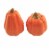 Tabletop Pumpkin Salt And Pepper Shaker Dolomite Halloween Fall H8400 Orange Perspective: top