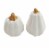 Tabletop Pumpkin Salt And Pepper Shaker Dolomite Halloween Fall H8400 White Perspective: top