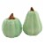 Tabletop Pumpkin Salt And Pepper Shaker Dolomite Halloween Fall H8400 Green Perspective: top