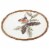 Tabletop Woodland Critter Plate Ceramic Cocktail Pinecones Th00655 Red Perspective: top