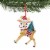Holiday Ornament Peppermint Reindeer Polyresin Christmas Tree D4112 Stripe Perspective: top