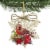 Holiday Ornament Cardinal Snowflake Wood Poinsettia Red Bird 135066 Left Perspective: top