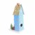 Christmas Blue Townhouse Paper Board Putz Bird Bottle Bursh Tree Hou341 Perspective: top