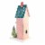 Christmas Vintage Santa Townhouse Paper Board Putz Picket Fence Hou336 Perspective: top