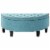 Posh Living Nathan Linen Modern Contemporary Button  Tufted Gold Nailhead Trim Half Moon Stor Perspective: top