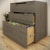 Nexera 600344 Arobas 3Drawer Storage and Filing Cabinet Bark Grey Perspective: top