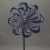 63 Inch Red White & Blue Stars and Stripes Metal Pinwheel Wind Spinner Perspective: top