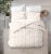 Anti-Bacterial 100% Cotton Sateen Duvet Set Gold Stripe 45 Full Queen Perspective: top
