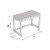 Safdie & Co. 39 L Computer Desk with 1-Compact Drawer in Light Grey Perspective: top