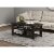 Safdie & Co. 41.25 L Coffee Table 3 Shelves in Dark Grey Perspective: top