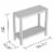 Safdie & Co. 26 L 1-Shelf Console Table in Dark Taupe Perspective: top