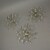 Jeweled Metal Bursting Star Wall Mounted Hanging Sculpture Set of 3 Burst - Gold Perspective: top