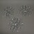 Jeweled 3D Bursting Star Wall Sculpture Set of 3 - Silver Perspective: top
