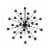 Jeweled 3D Black Bursting Star Wall Sculpture Set of 3 - Black Perspective: top