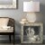 Jamie Young Co Radiant Modern Wood/Linen Table Lamp in Cream Horn/White Perspective: top
