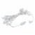 25 Foot C9 LED Warm White Christmas Light Set, Hanging String Lights, White Wire Perspective: top