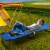 Gymax Folding Camping Bed Outdoor Military Cot Sleeping Blue Perspective: top
