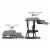 Happy Living Sit To Stand Desk Workstation - Black Perspective: top