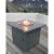 Living Source International 25'' H x 30'' W Steel Outdoor Fire Pit Table with Lid Perspective: top