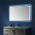 Vinnova Como 48 LED Lit Accent Bathroom Vanity Wall Mirror in Silver Perspective: top