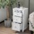 Bathroom Floor Cabinet Storage Organizer Nightstand Carved Design w/ 3 Drawers Perspective: top