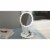 Fancy Bath Outlet LED Table Top Light Up Plastic Mirror in White Perspective: top