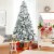 Costway 8ft Snow Flocked Christmas Tree Glitter Tips w/ Pine Cone & Red Berries Perspective: top