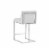Sunpan Dean 26  Modern Leather Counter Stool in Stainless Steel/Cantina White Perspective: top