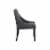 Sunpan Lucille 18  Modern Faux Leather Dining Chair in Gray/Espresso Perspective: top