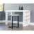Sunpan Boone 26  Faux Leather and Steel Counter Stool in Cream-Black (Set of 2) Perspective: top
