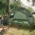 Outdoor 1-person Folding Tent Elevated Camping Cot w/Air Mattress Sleeping Bag Perspective: top