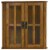 Bowery Hill 4 Shelf Corner Curio Cabinet in Golden Brown Perspective: top