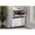 Bowery Hill Modern 2 Shelf Shoe Storage Cabinet in White Perspective: top