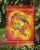 Carolines Treasures 8378GF Bright Shrimp on Red Garden Flag Perspective: top