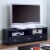 Bowery Hill 3 Drawer 61  TV Stand in Black Oak and Silver Perspective: top