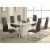 Bowery Hill Faux Leather Dining Side Chair in Black and Chrome (set of 4) Perspective: top