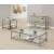 Bowery Hill Glass Top Contemporary Coffee Table in Black Nickel Perspective: top