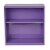 Scranton & Co 2 Shelf Metal Bookcase in Purple Perspective: top