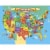 MasterPieces USA Map with State Shaped Pieces Perspective: top